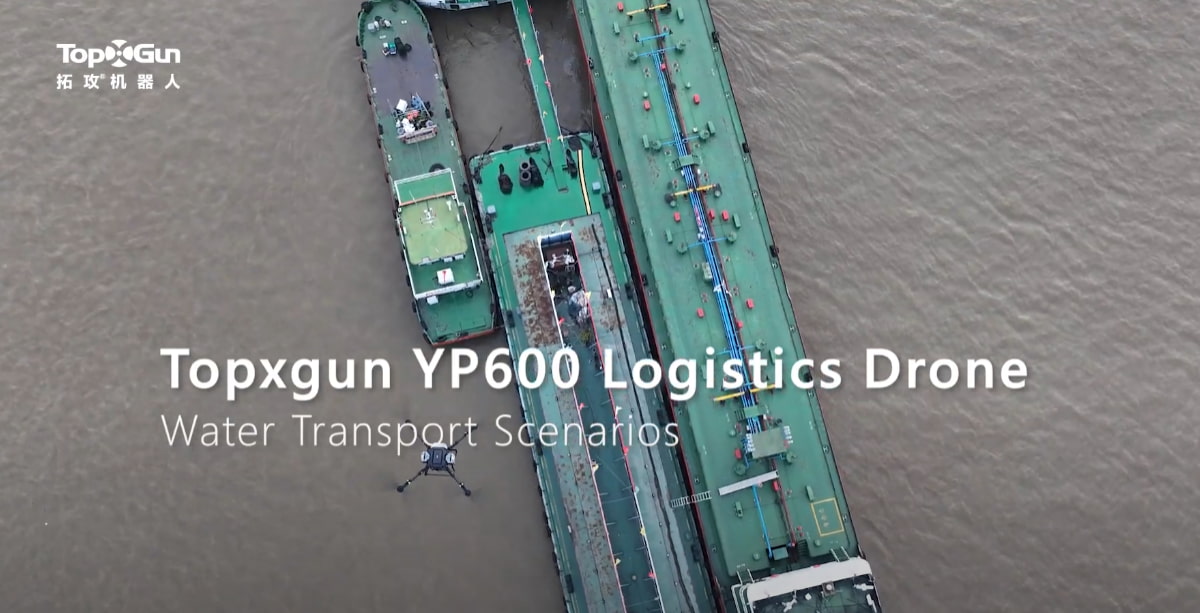 Máy bay không người lái vận tải Topxgun YP600 - Ứng dụng giao hàng trên mặt nước