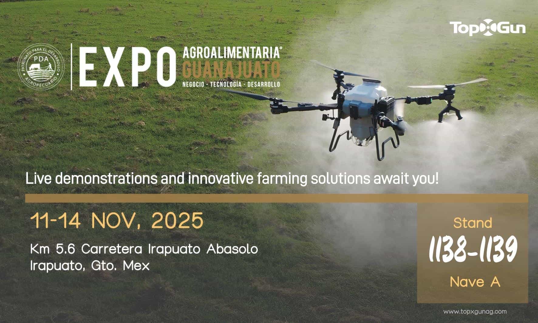 Topxgun sẽ có mặt tại Expo Agroalimentaria Guanajuato 2025